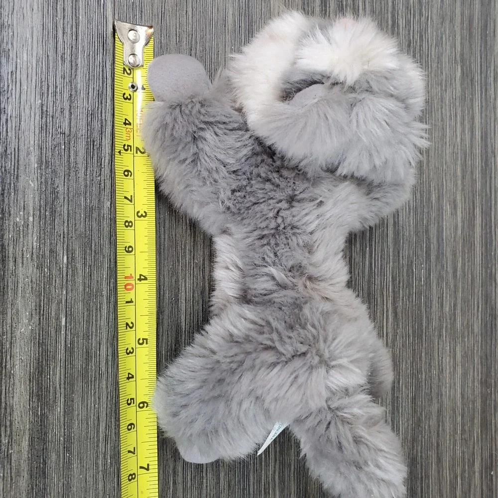 Vtg. TRENDMASTERS Kitty Cat GRAY WHITE With Eyelids Plush Beanbag Beans 1998 7